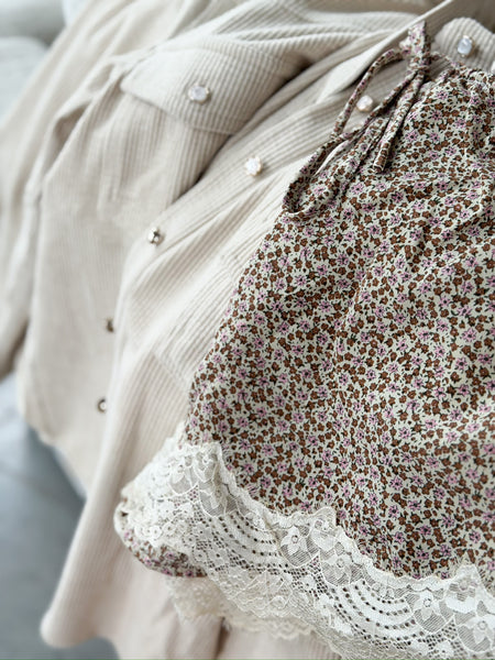 Jo Corduroy Stone Accent Button Down