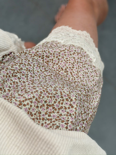 Karly Floral Lace Accent Shorts