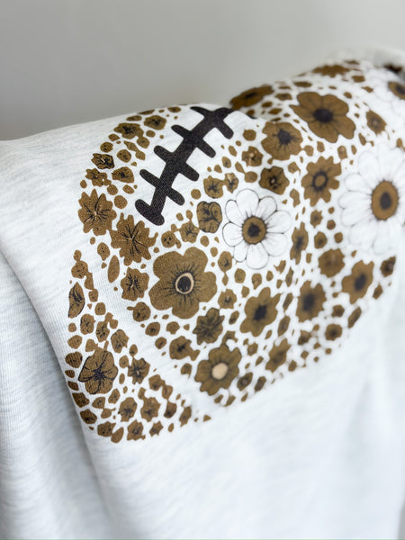 Floral Football Standard CREWneck