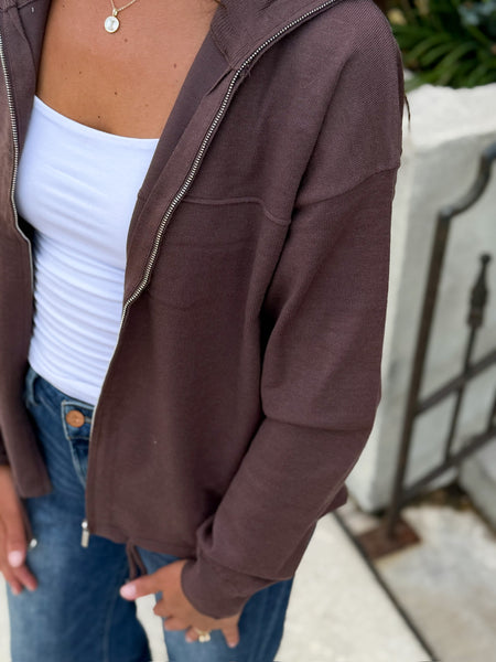 Gracen Knit Full Zip [oatmeal & coco]