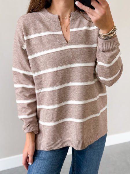 Fall Favorite Sweater [notch neck] multiple colors!