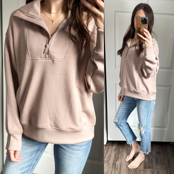 Light Mocha Butter Soft Pullover