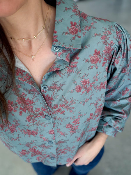 Monica Floral Button Down