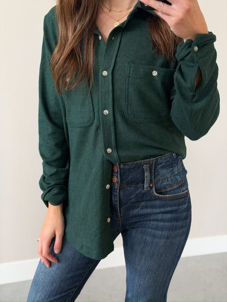 Evergreen Maple Buttery Soft Button Down