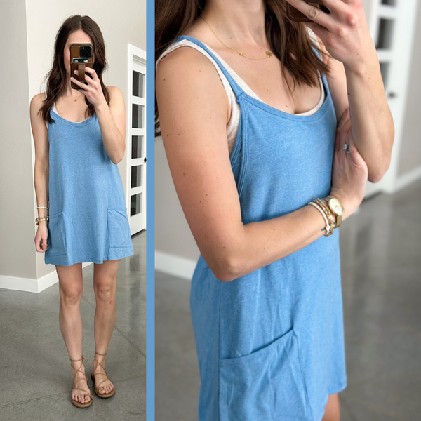 Romper Dress [blue & pink]