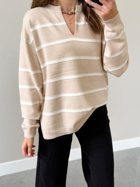 Fall Favorite Sweater [notch neck] multiple colors!