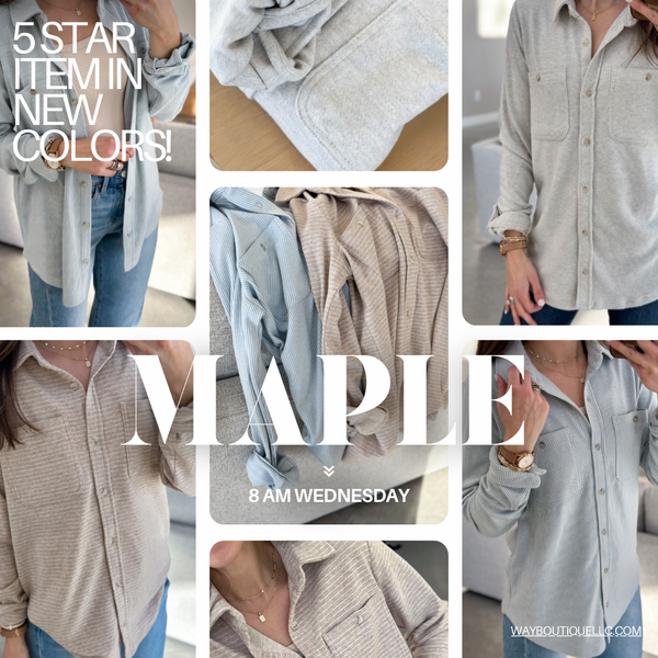 Maple Soft Button Down [blue micro stripe, taupe stripe, & light gray]*