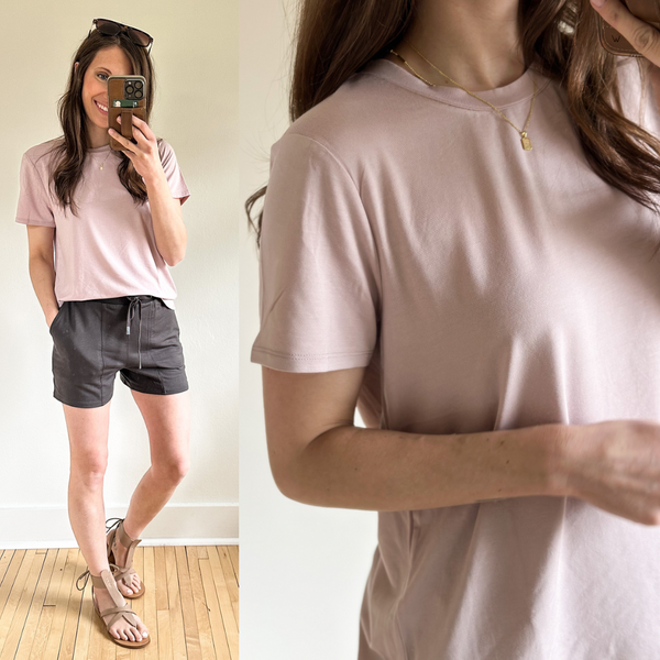 Banks Buttery Soft Tshirts [rose taupe & lavender]