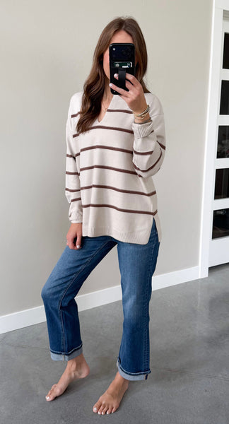 Fall Favorite Sweater [notch neck] multiple colors!