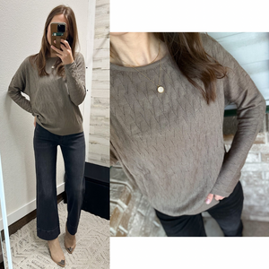 Landon Olive Texture Sweater [ships out next week!]