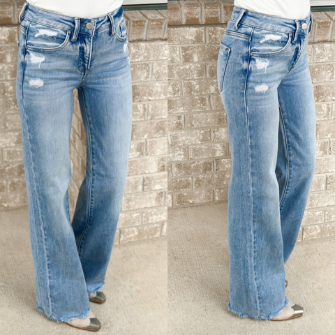 Right Way Slim Wide Leg Jeans