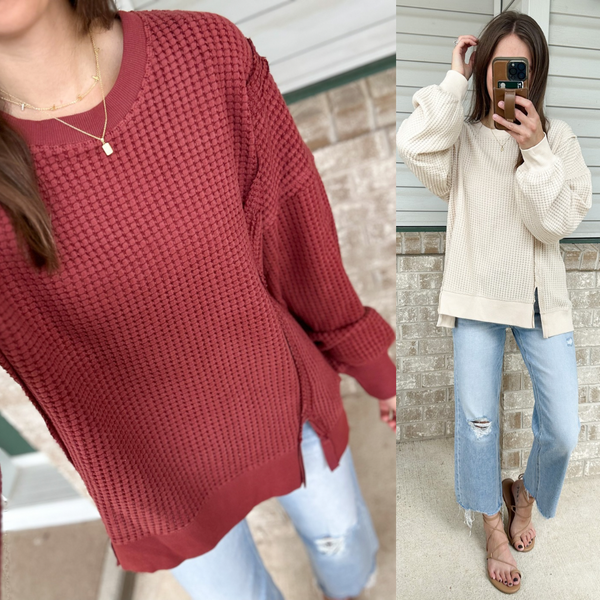 Waffle Day Pullover