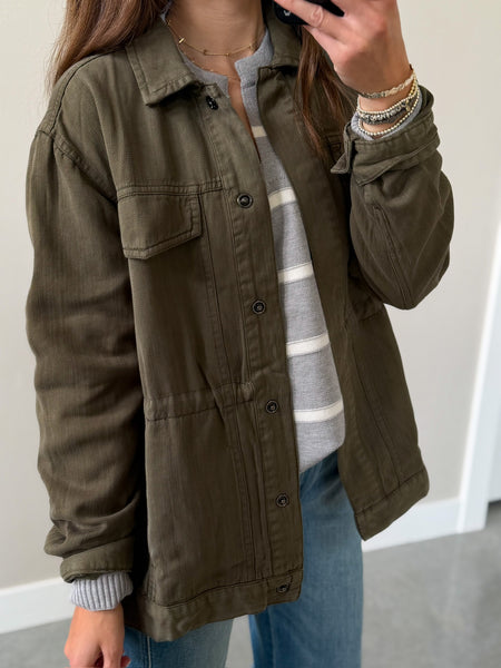 There is No Way that is Denim Jacket [long] Olive & Denim