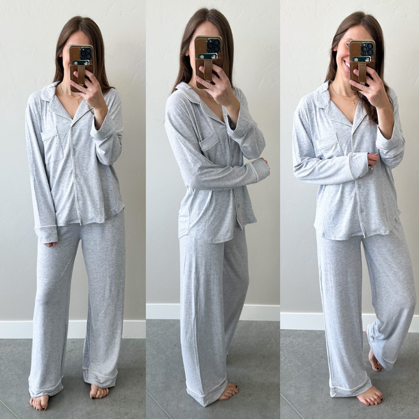 Everyday Pj’s [cranberry & gray]