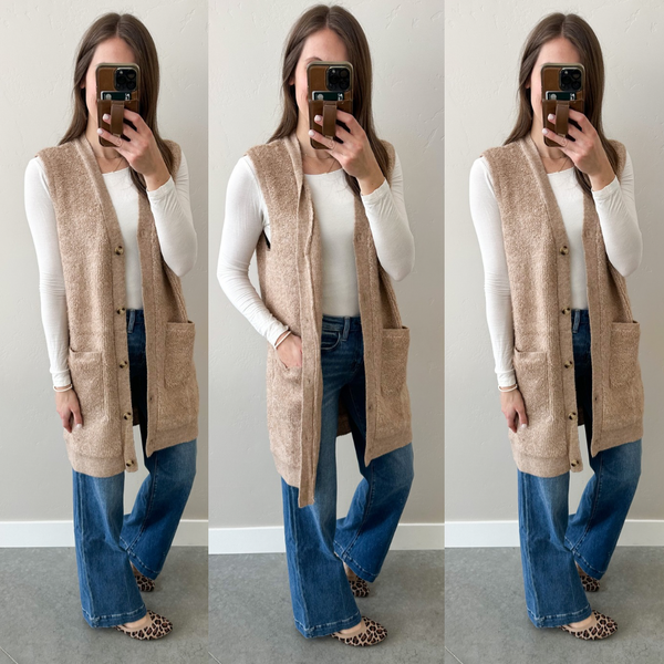 Cloe Teddy Knit Vest