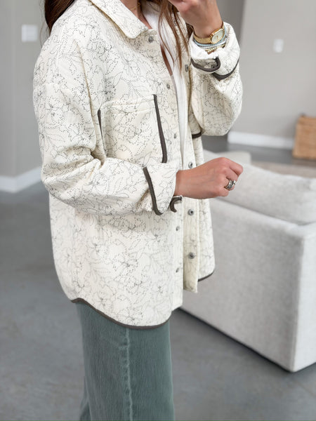 Nora Floral Shackets [coco & ivory]