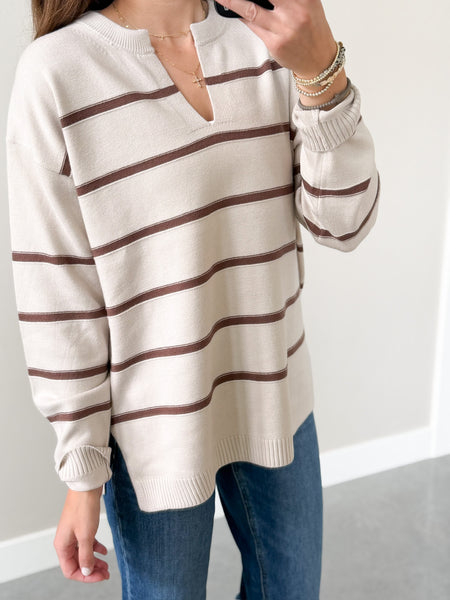 Fall Favorite Sweater [notch neck] multiple colors!