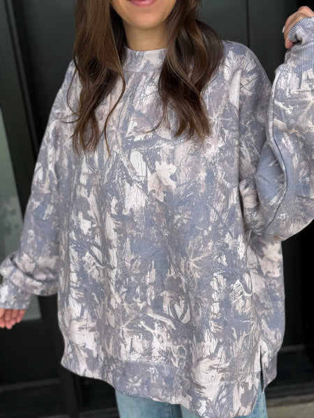 Camo Semi Mock Neck
