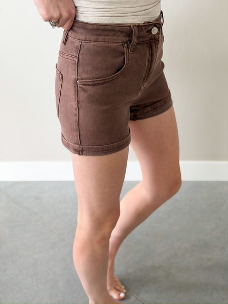 Pop of Color Summer Denim Shorts