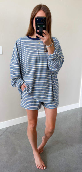 Coastal Blue Microfleece Set