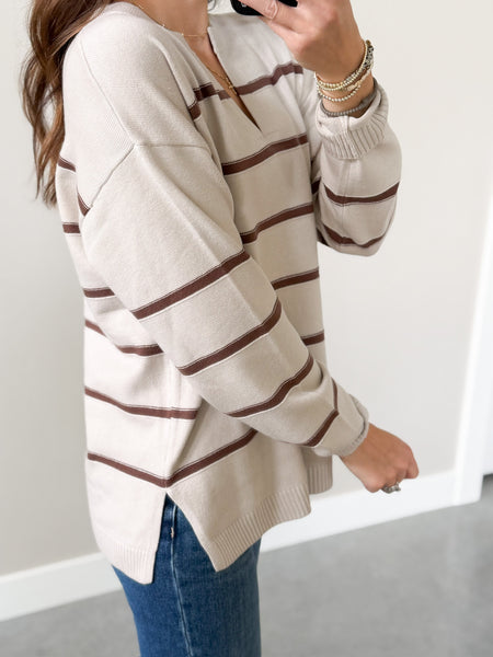 Fall Favorite Sweater [notch neck] multiple colors!