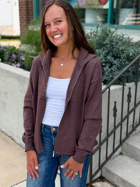 Gracen Knit Full Zip [oatmeal & coco]