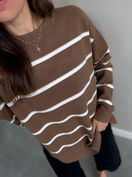 Fall Favorite Sweater [crew] Oatmeal & Camel
