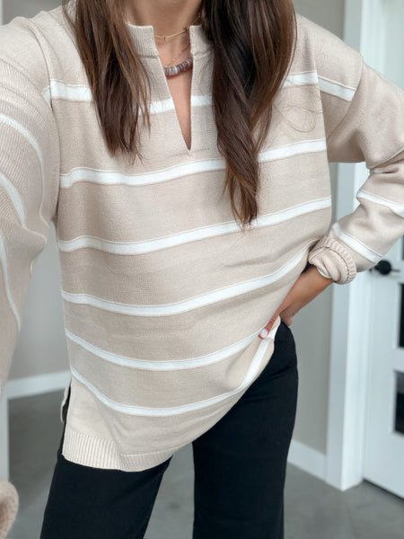 Fall Favorite Sweater [notch neck] multiple colors!