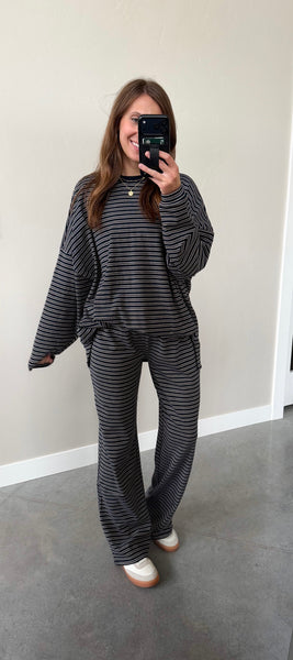 Fall Blues Stripe Pants