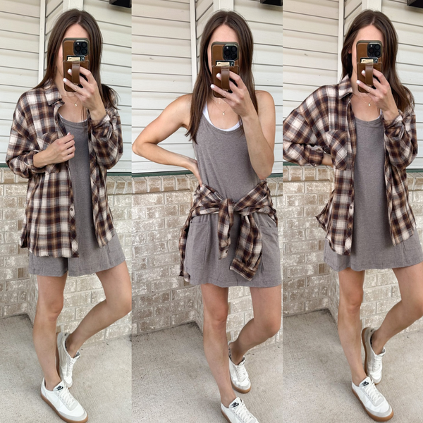 Romper Dress [light mocha, black, burgundy, olive]
