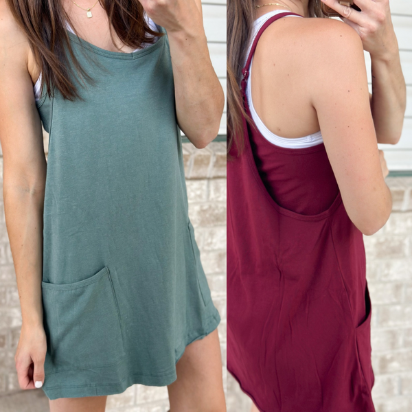 Romper Dress [light mocha, black, burgundy, olive]