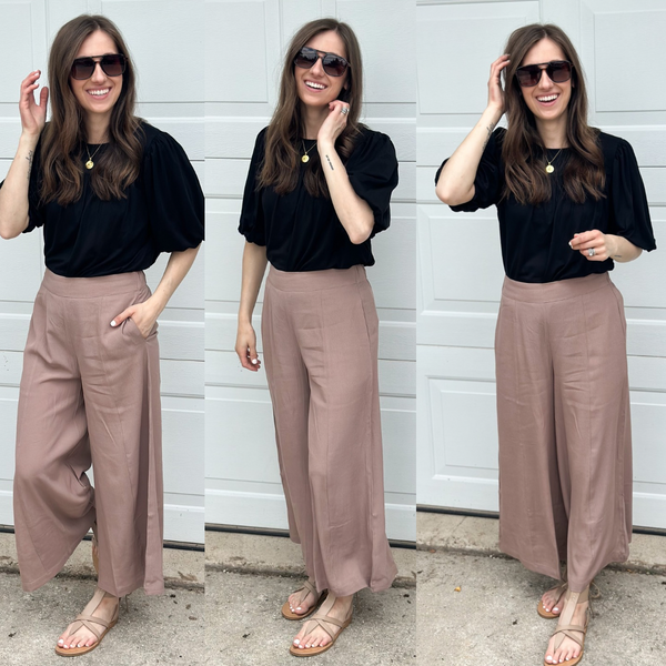 Ashlynn Mocha Wide Leg Pants