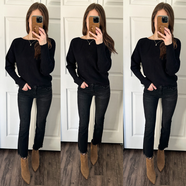 Colt Black Ribbed Sweater