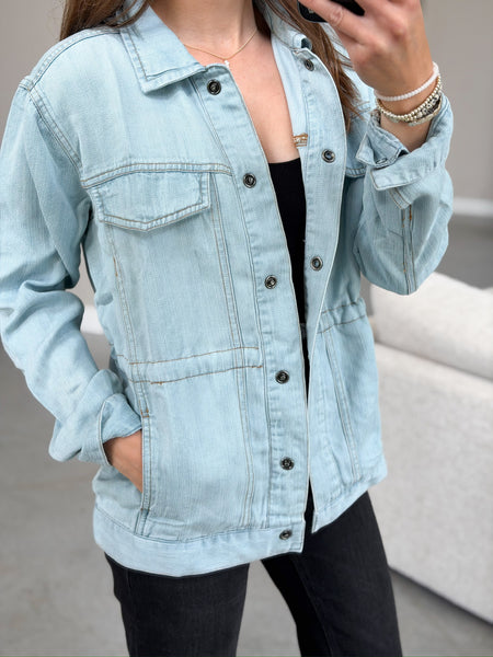 There is No Way that is Denim Jacket [long] Olive & Denim