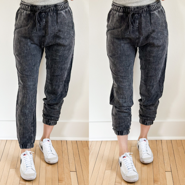 Burn Out Joggers [grey & black]