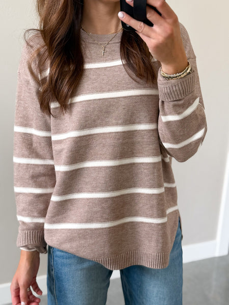 Fall Favorite Sweater [crew] Oatmeal & Camel