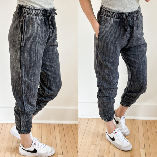 Burn Out Joggers [grey & black]