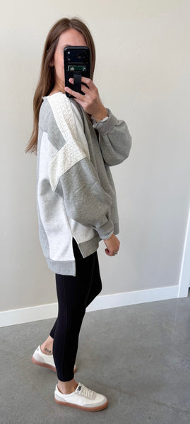 Lue Lace Accent Crewneck