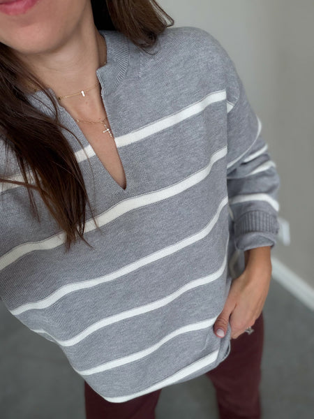 Fall Favorite Sweater [notch neck] multiple colors!