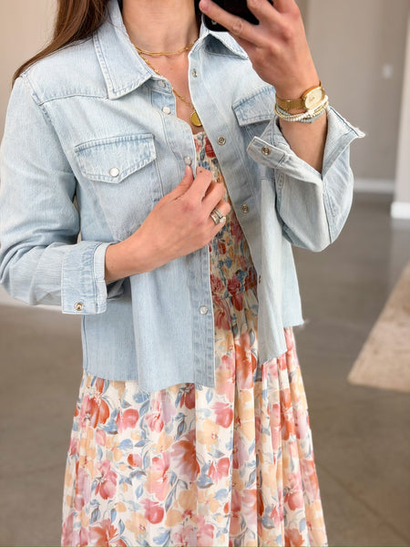 Riley Crop Pearl Snap