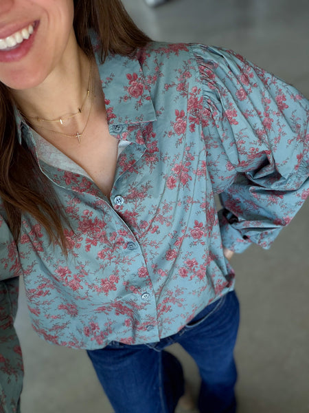 Monica Floral Button Down