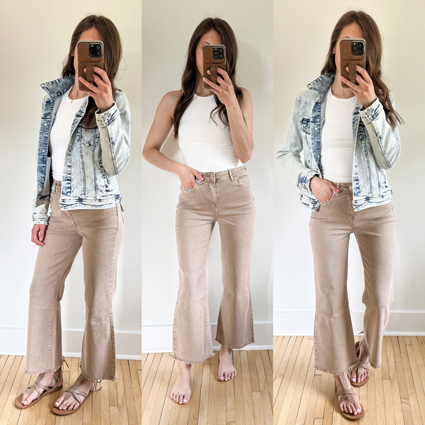 Marie Crop Flare Jeans [PRE-ORDER 1-2 weeks]