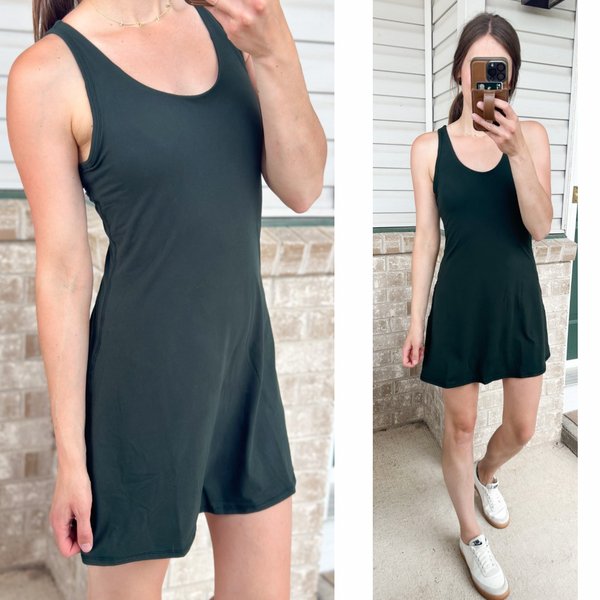 Jenna Fabric Dress/Romper [green & blue]