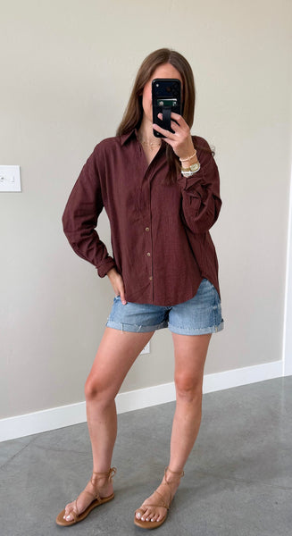Brown Sugar Stripe Button Down