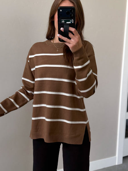 Fall Favorite Sweater [crew] Oatmeal & Camel