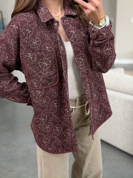 Nora Floral Shackets [coco & ivory]