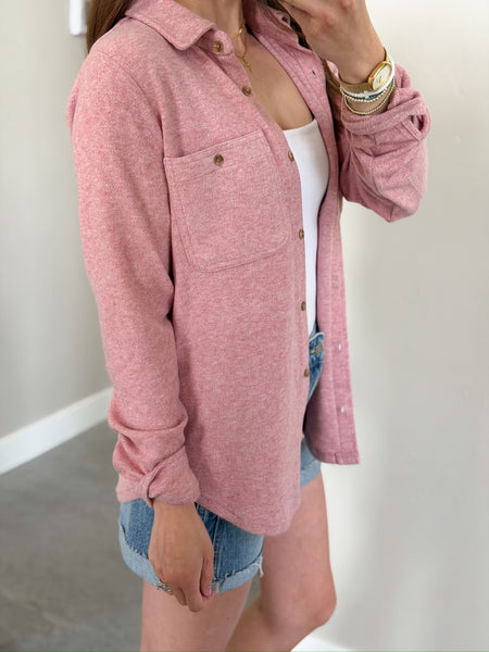 Maple Butter Soft Button Down [pink mauve]