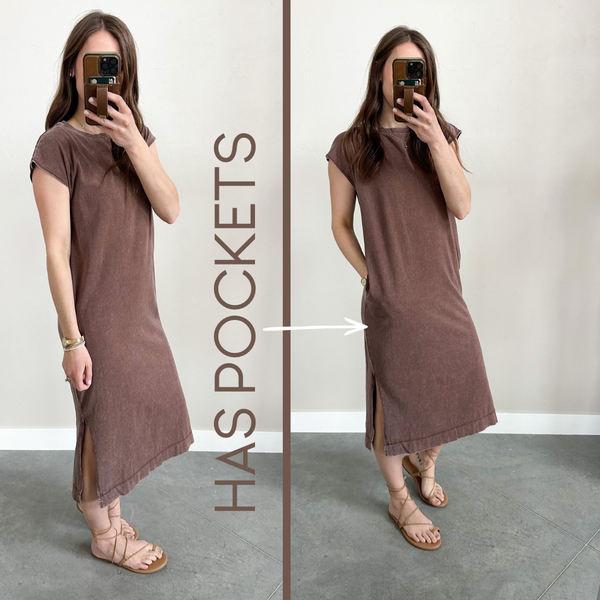 Flin Flowy Dress [mocha wash]