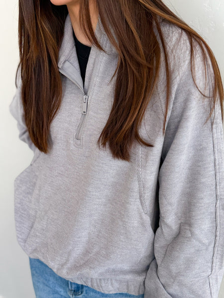Run It BUTTERY Soft 1/4 Zips [gray & oatmeal]