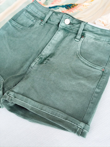 Pop of Color Summer Denim Shorts
